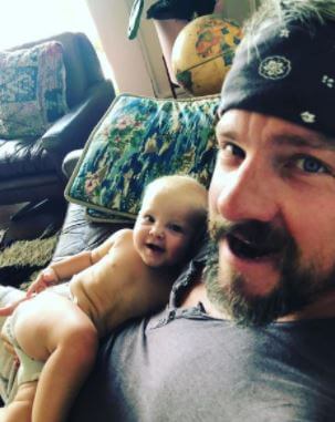 Bear Analu Knighton with his father Zachary Knighton.
